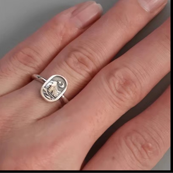 Silver Forest Scene Ring - Picture 5 of 8